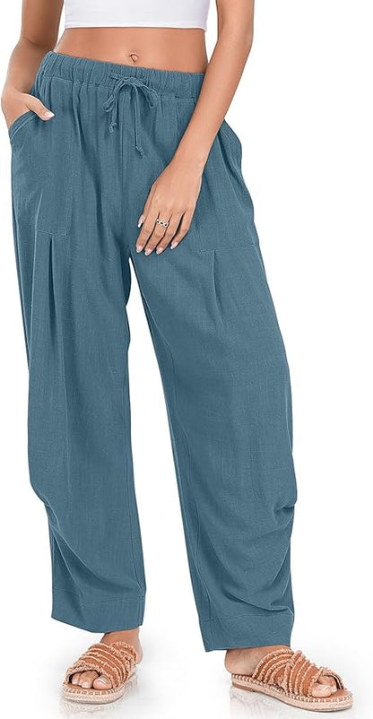 Linen Baggy Harem Pants