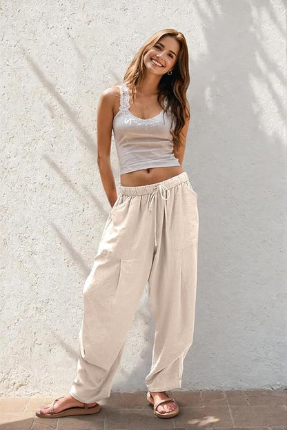 Linen Baggy Harem Pants