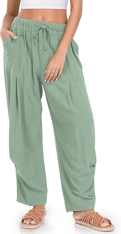 Linen Baggy Harem Pants