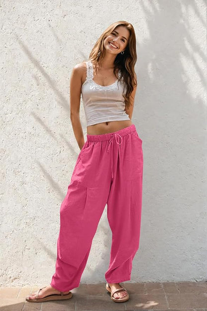 Linen Baggy Harem Pants