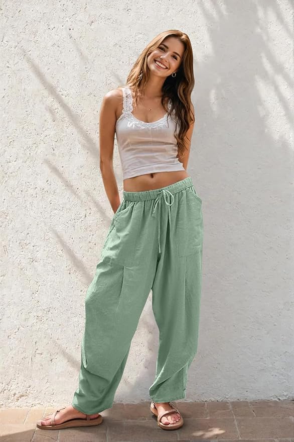 Linen Baggy Harem Pants