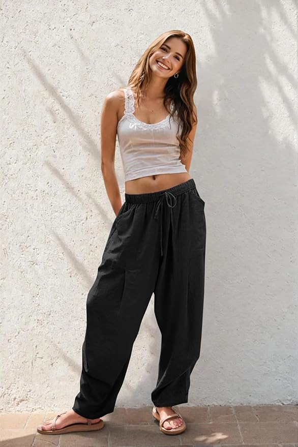 Linen Baggy Harem Pants