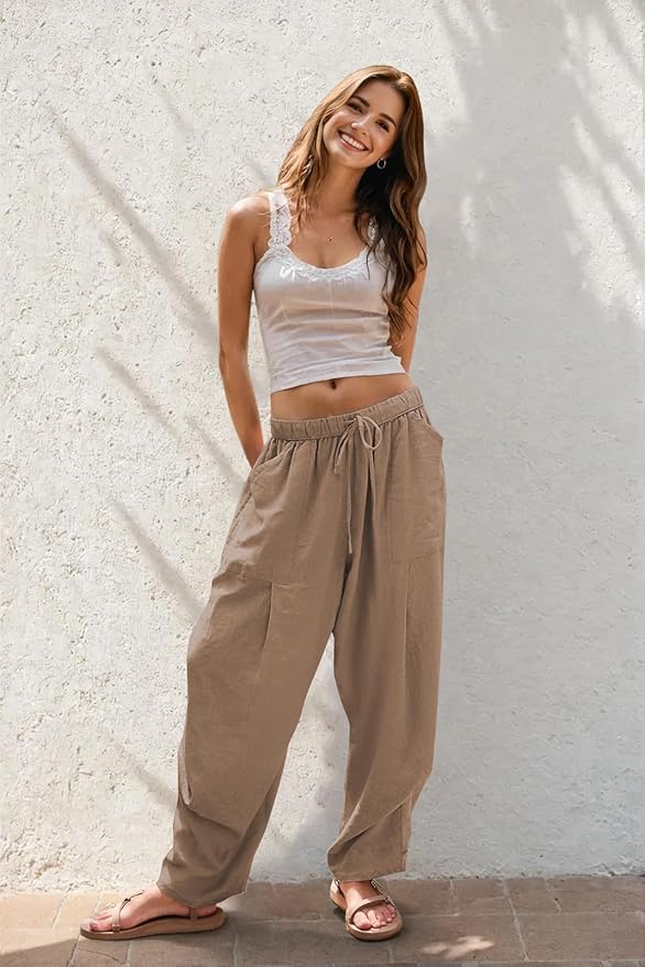 Linen Baggy Harem Pants